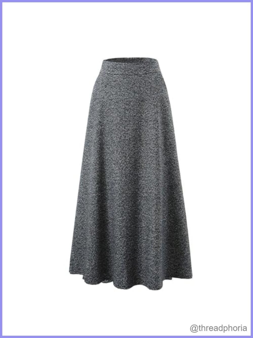 A-Line Maxi Skirt High Elastic Waist Pockets Fall Winter